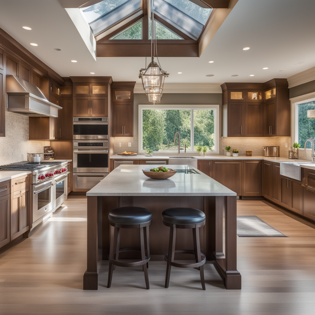 Kitchen interior of a million-dollar home in the Pacific Northwest